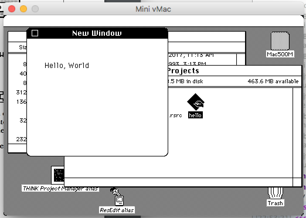 Hello World, on an old Mac